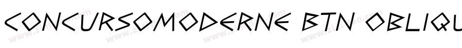 ConcursoModerne BTN Oblique字体转换